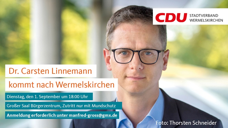Dr. Carsten Linnemann kommt nach Wermelskirchen Dr. Carsten Linnemann kommt nach Wermelskirchen