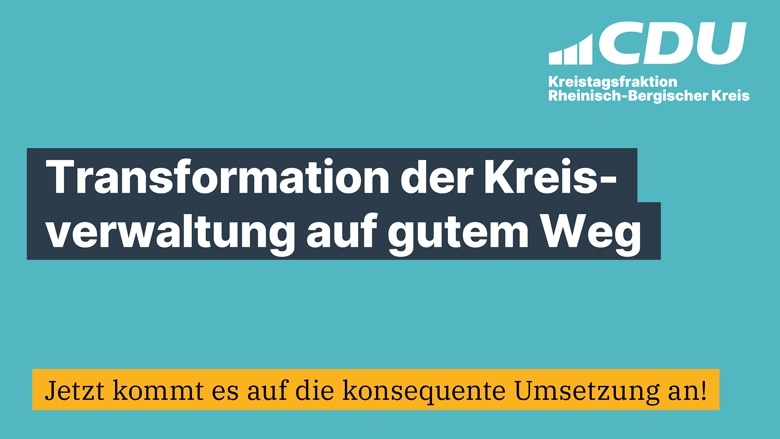Transformationsprozess auf gutem Weg