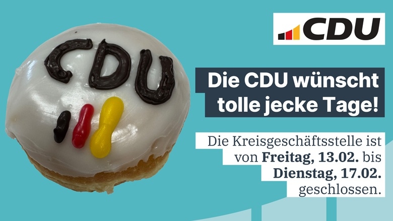 Kreisgeschäftsstelle an Karneval geschlossen