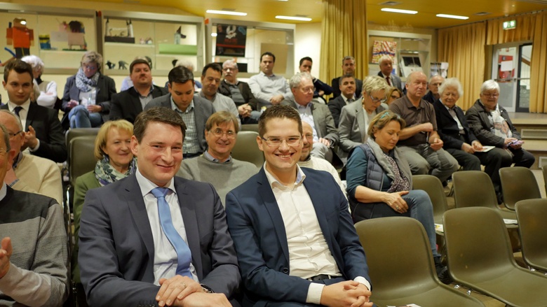 Uwe Pakendorf und Christian Klicki bei der Lokalkonferenz in Burscheid