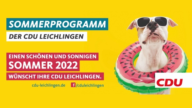 Sommerprogramm der CDU Leichlingen 2022 Sommerprogramm der CDU Leichlingen 2022