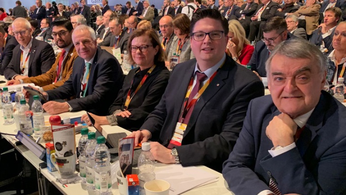 Die rheinisch-bergischen Delegierten beim Bundesparteitag (Foto: Höring)