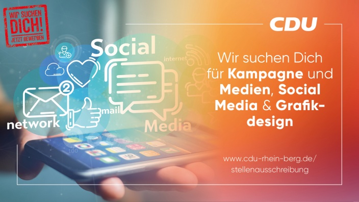 Wir suchen Dich für Kampagne und Medien, Social Media & Grafikdesign