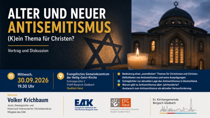 Einladung zur Veranstaltung des EAK am 30.09.2026, 19.30 Uhr: