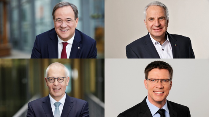 Armin Laschet, Rainer Deppe, Dr. Hermann-Josef Tebroke und Stephan Santelmann