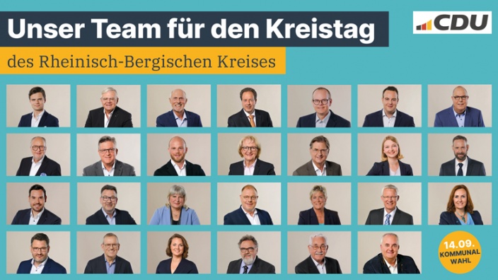 Unser Team für den Kreistag des Rheinisch-Bergischen Kreises